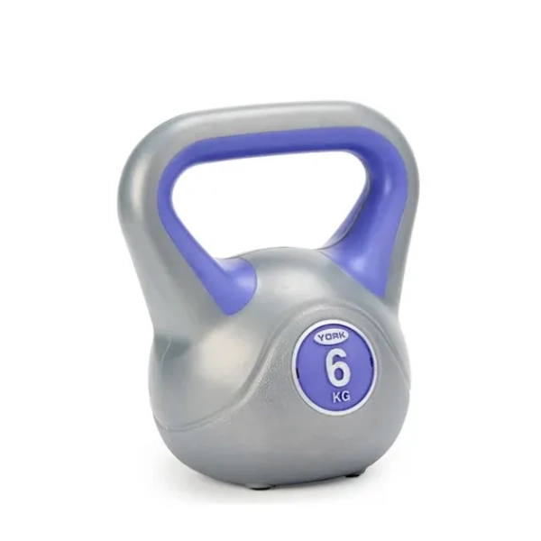 York Kettlebell Purplr/Grey 6kg | Rebel Sport