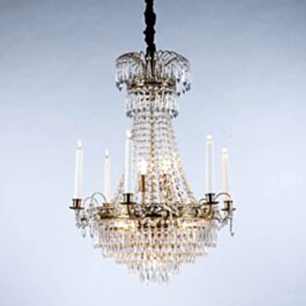Kristallkrona Ø54xH82cm Grand Mässing