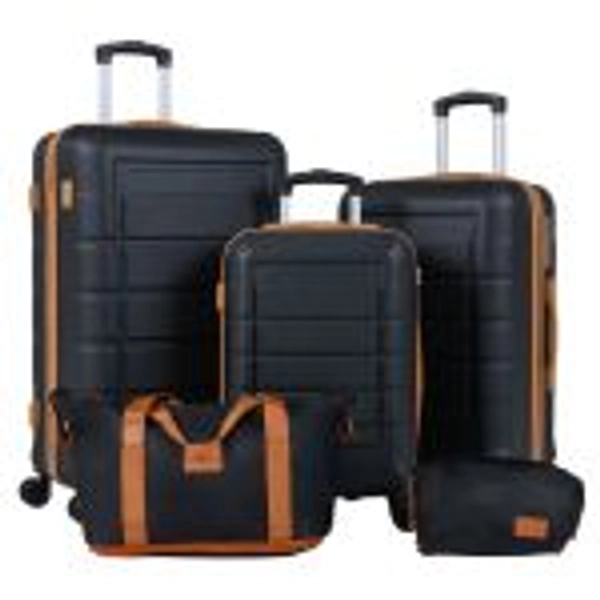 5-Piece Luggage Set with TSA Lock and 4 Spinner Wheels