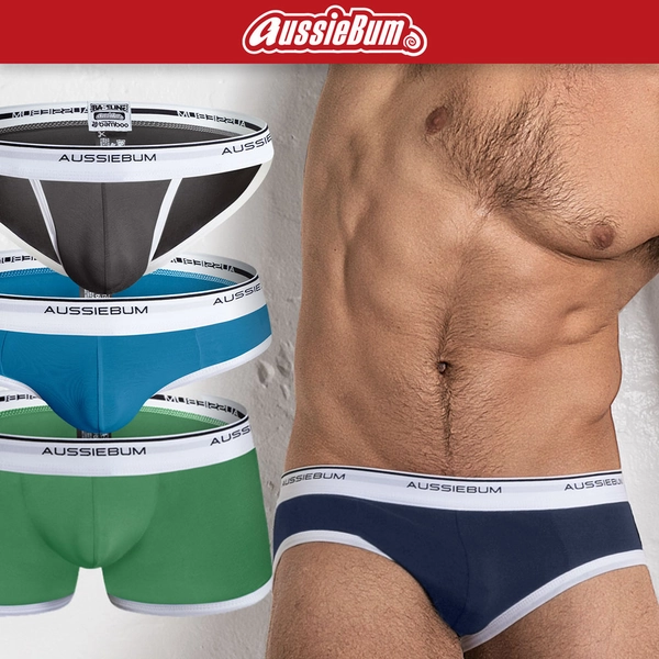 aussieBum Men's BASELINE White Brief Underwear - M