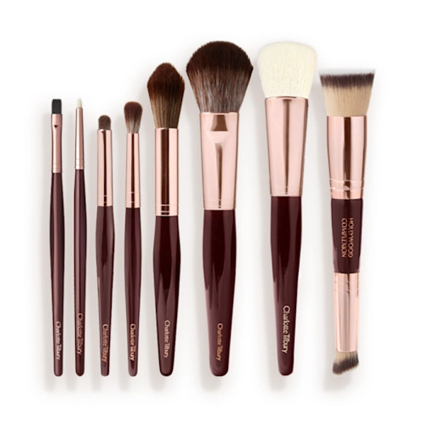 Charlotte Tilbury - THE COMPLETE BRUSH SET - ROSE GOLD & NIGHT CRIMSON