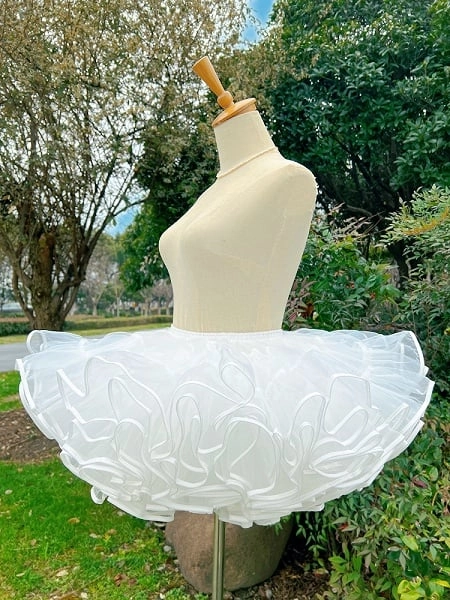 White 30cm Puffy Petticoat W Bloomers Lining