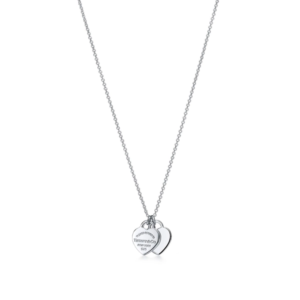Tiffany Double Heart Tag Pendant