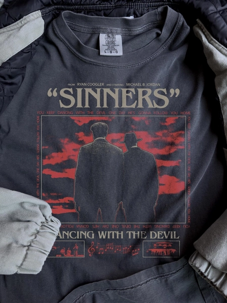 SINNER, Comfort Colors Unisex Tee, Film T-shirt - Etsy
