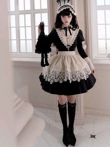 PUJI - Gothic Nun Dress Short Version