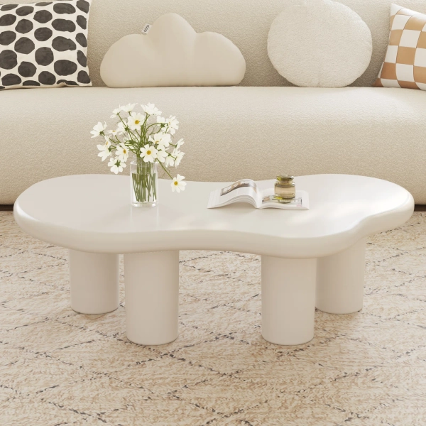 Metro Lane Guyii White Cloud Coffee Table, Center Table for Living Room & Reviews | Wayfair.co.uk