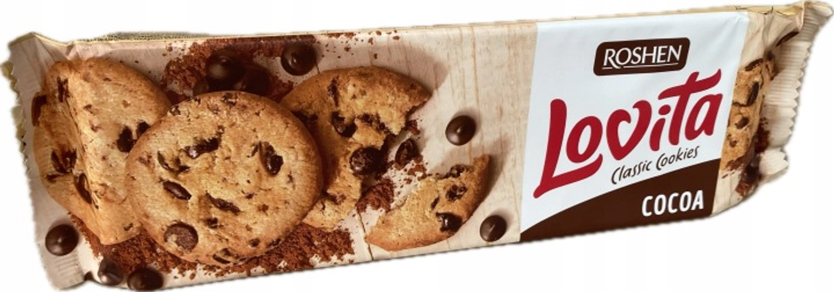 Lovita Cookies with chocolate chip. Classic Choco Roshen 150g