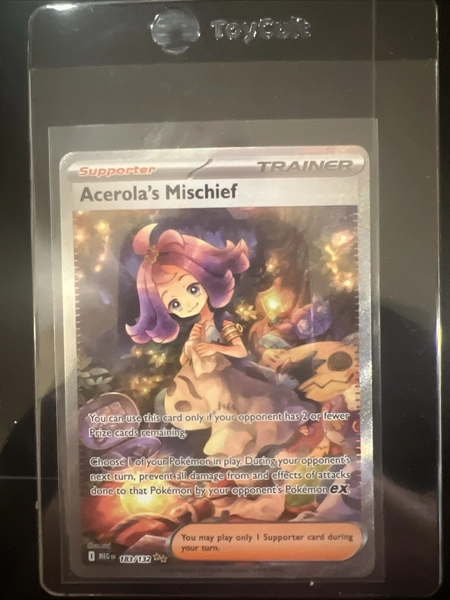 Pokémon TCG Acerolas Mischief 183/182 Mega Evolutions Pack Fresh! SIR