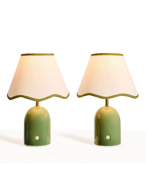 2 Pack Olympia Touch Lamps - Green
