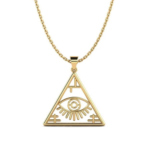 14K Yellow Gold Pendant Agra