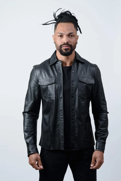 CAMISA DE COURO MESTIĂO MASCULINA