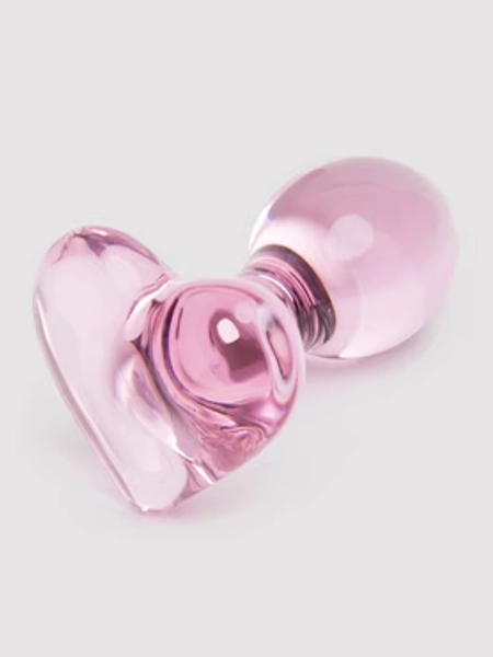 Lovehoney Small Heart Glass Butt Plug 3 Inch