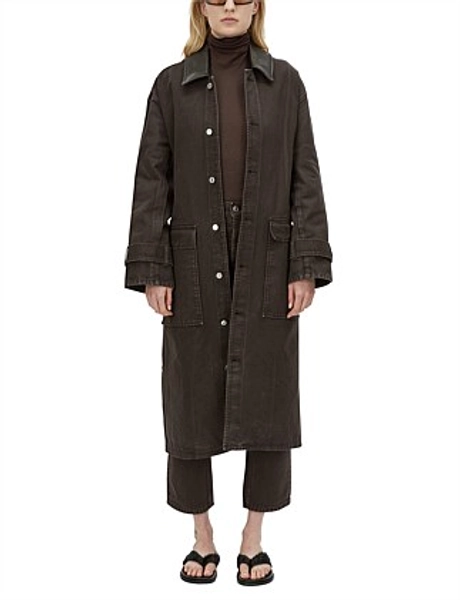 Enzo Denim Coat - espresso - XS-S