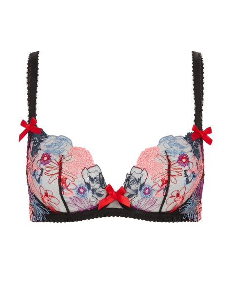 Zuri Full Cup Non Padded Bra in Black/Multi | By Agent Provocateur