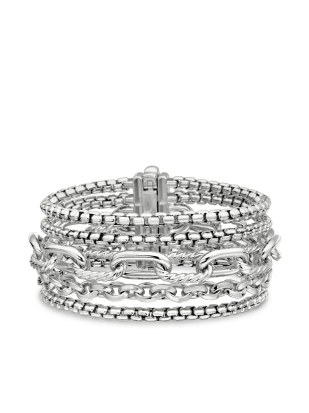 David Yurman sterling silver Multi Row Chain bracelet (29mm) | M