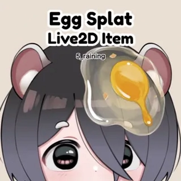 ใLive2D ItemใEgg Splat VTuber Asset ๐ฅ by Rainingไธ้จ (@5_raining)