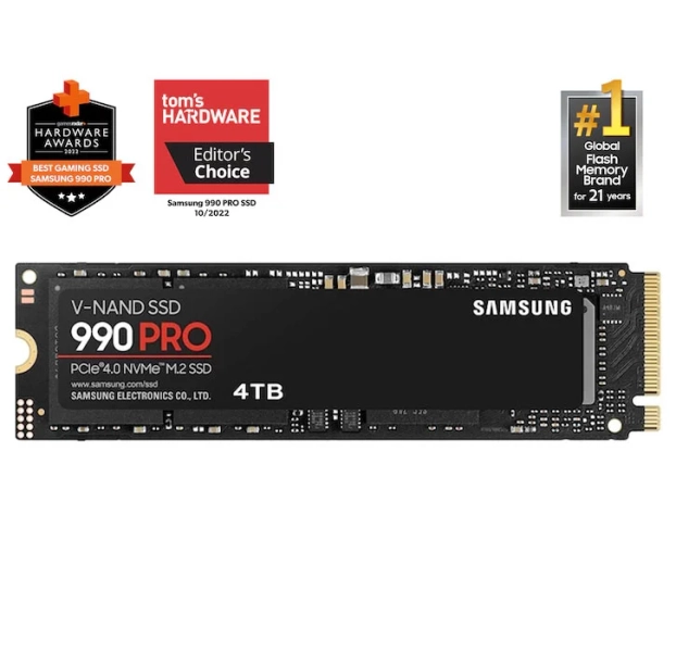 Samsung 990 PRO 4TB PCIe 4.0 NVMe SSD - MZ-V9P4T0B/AM