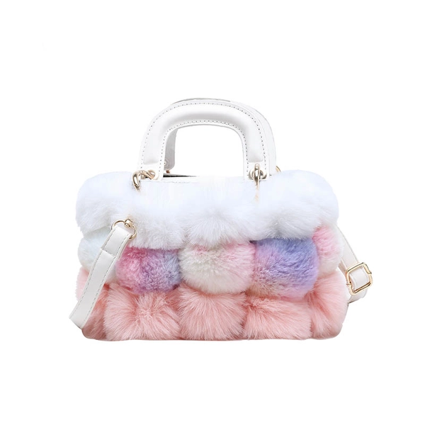 Emma Jones Winter Style Faux Fur Mini Plush Crossbody Handbag Bags - Pink in Bags, Backpacks, Handbags & Wallets - $50.89