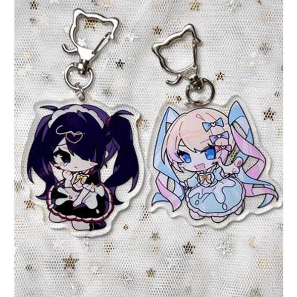 NEEDY GIRL OVERDOSE cake outfit 6cm acrylic keychains丨Ame Chan & Kangel