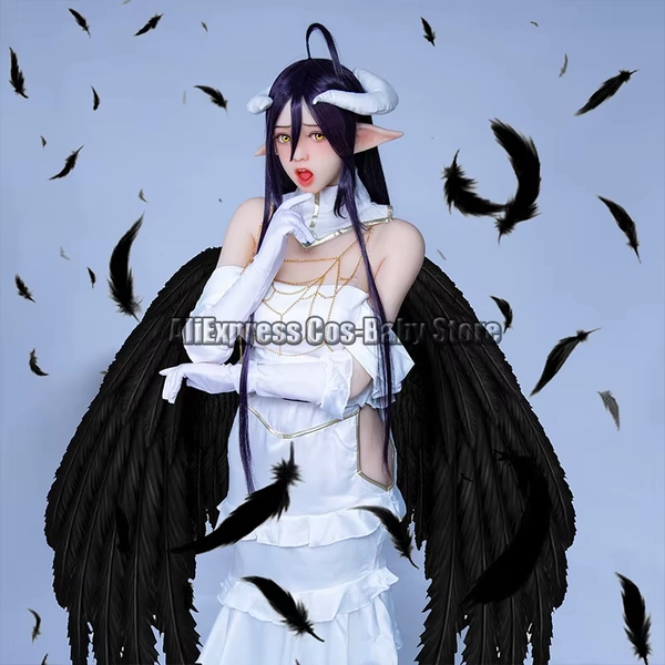 Overlord Albedo Cosplay Dress + Wings