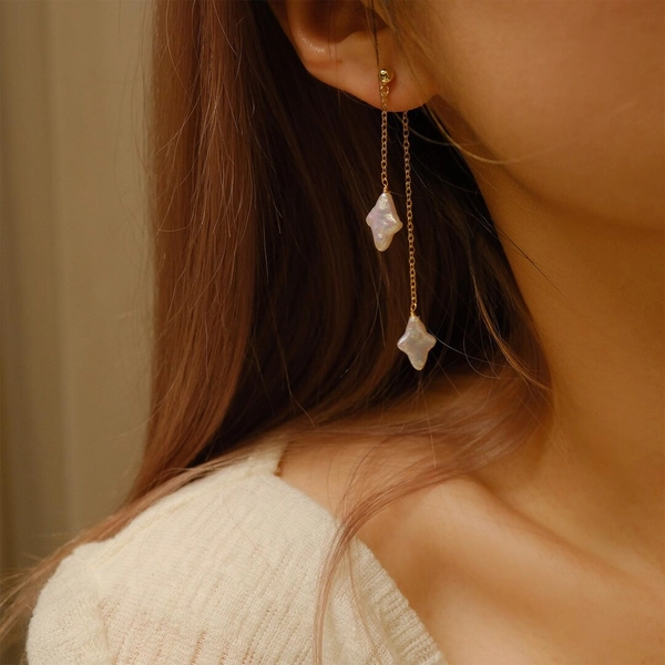 Baroque Pearl Star Earrings