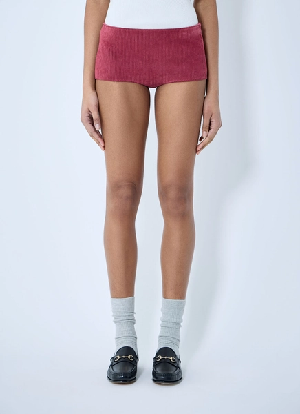 Gucci Suede Mini Shorts - Woman Shorts Red It - 40 IT