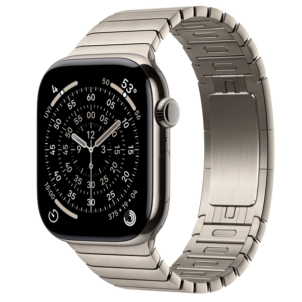 Apple Watch Series 11 GPS + Cellular, 46mm Natural Titanium Case with Natural Link Bracelet