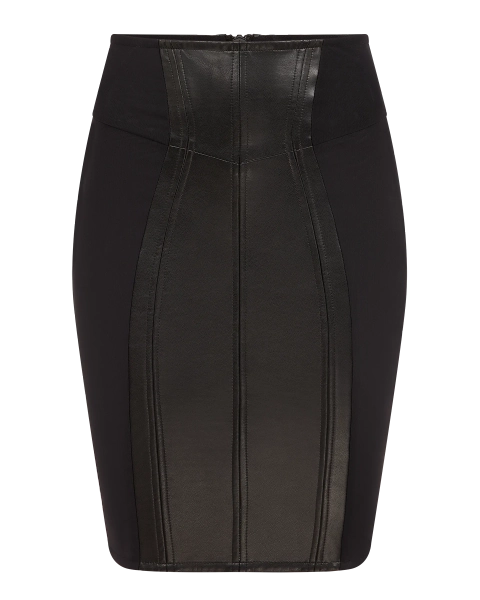 Zena Pencil Skirt in Black/Black | By Agent Provocateur