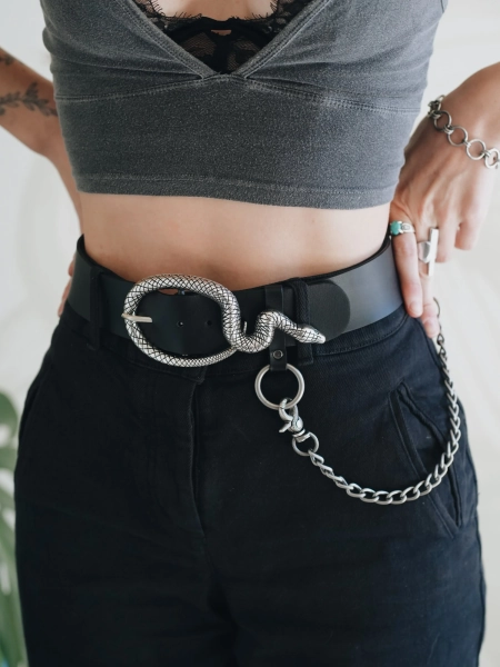 Serpent Vegan Leather Utility Belt | Cactus Cult Leather — Cactus Cult Leather