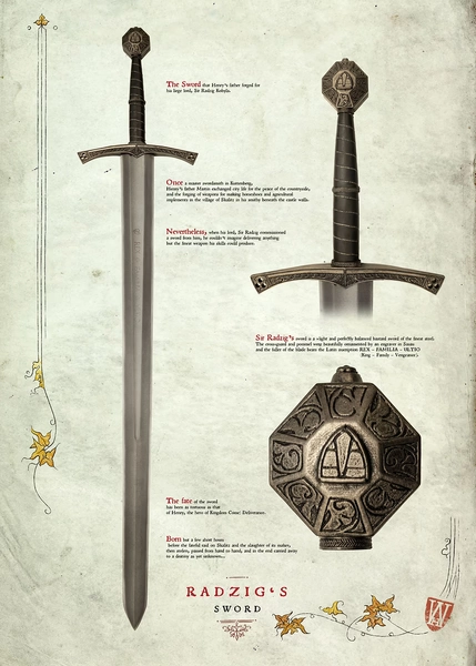 'Sir Radzigs Sword Text' Poster, picture, metal print, paint by Kingdom Come Deliverance | Displate