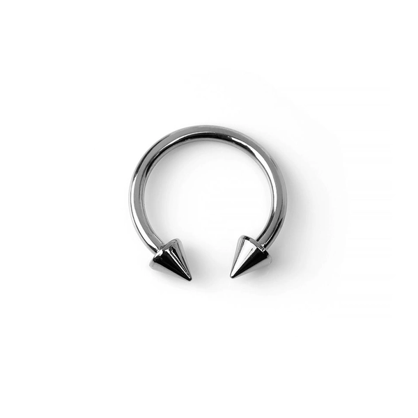 Titanium Circular Barbell with Spikes