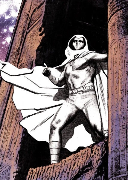 'White Moon Knight' Poster, picture, metal print, paint by Marvel | Displate