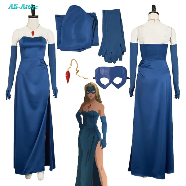 Game Dis Patch Cosplay Blonde Blazer Dress Clothes Women Adult Party Disguise Outfit Suits Roleplay Halloween l