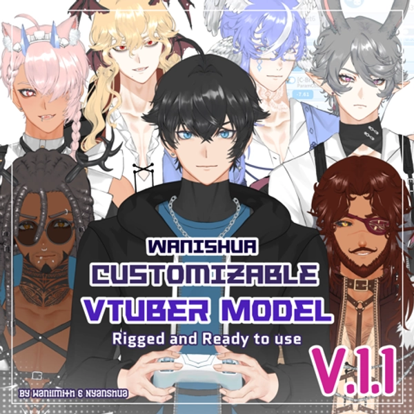 WaniShua Customizable VTuber Model