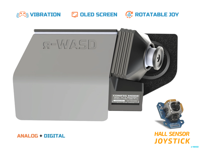 r-WASD Hybrid Keyboard Joystick Game Controller