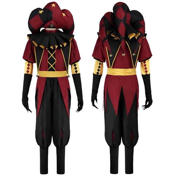 HOLOUN The Freak Anime Pierrot Cosplay Costume Coat Top Pants Belt Clown Collar Clown Hat Convention Halloween Christmas - AliExpress 200000532