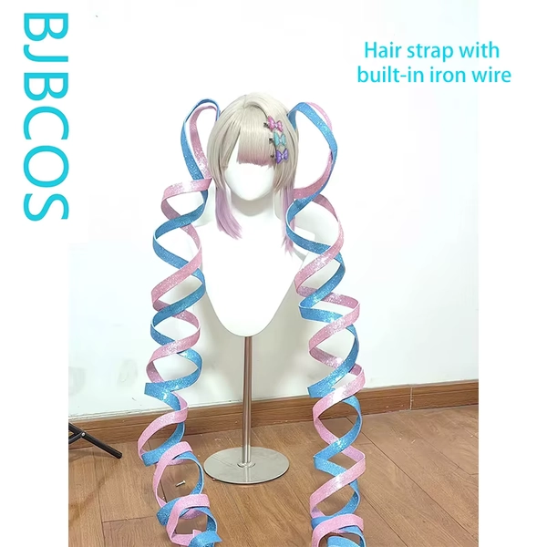 Perruque stylisée Ame-Chan pour cosplay, inspirée du jeu NEEDY GIRL OVERDOSE, mignonne, lumineuse, flexible et poseable, accessoire pour cosplayeur Halloween + ruban pour perruque - AliExpress