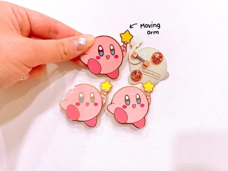Kirby Waving Pin 