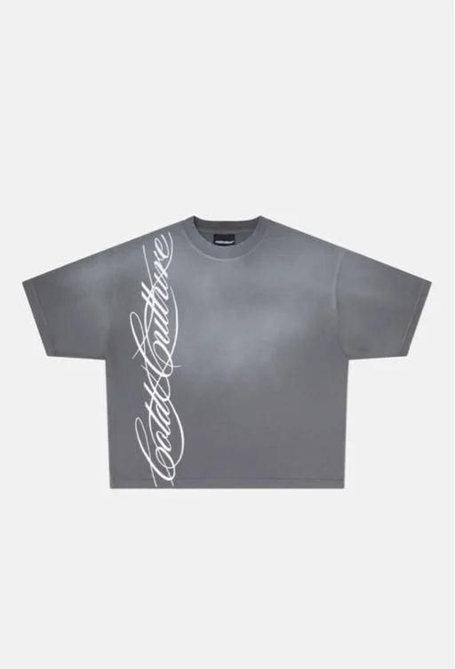“Shrine” Denim Washed T Shirt