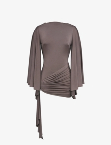 Lavine Drape-Sleeve Stretch-Jersey Playsuit - XS (A-C CUP)