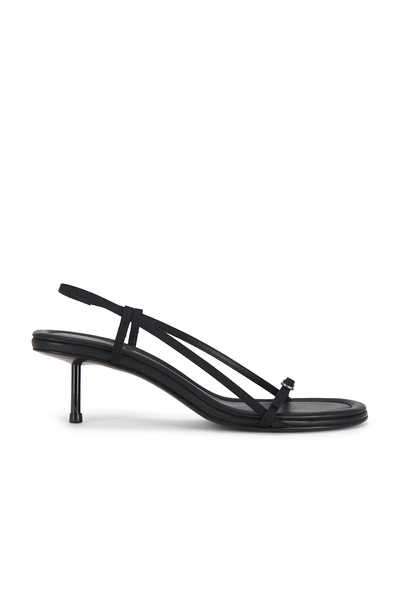 St. Agni Petit Belt Slingback Heel in Black