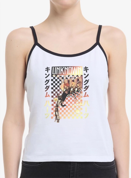 Disney Kingdom Hearts Checker Fade Girls Cami