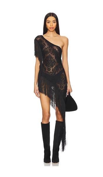 Poncho Dress With Tassels