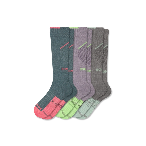 Women's Performance Compression Knee High Sock 3-Pack (20-30mmHg) 