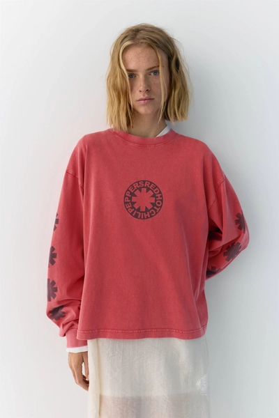 T-shirt vermelha Red Hot Chili Peppers