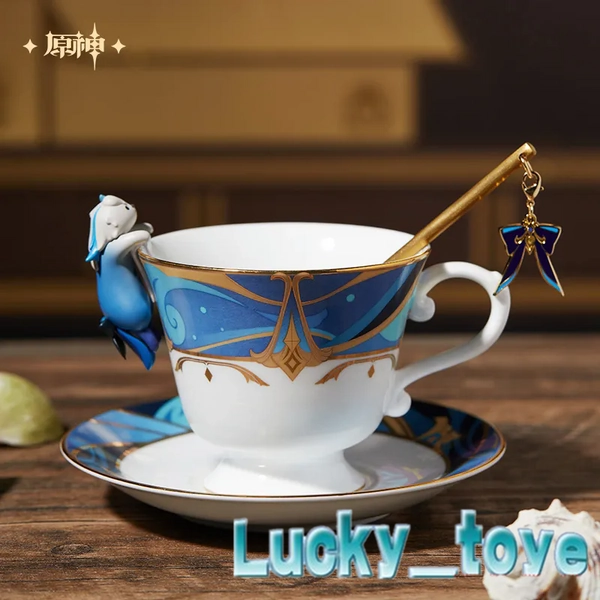 Official MIHOYO Genshin Impact Neuvillette Coffee Mug Ceramic Tea Cup Set Gift