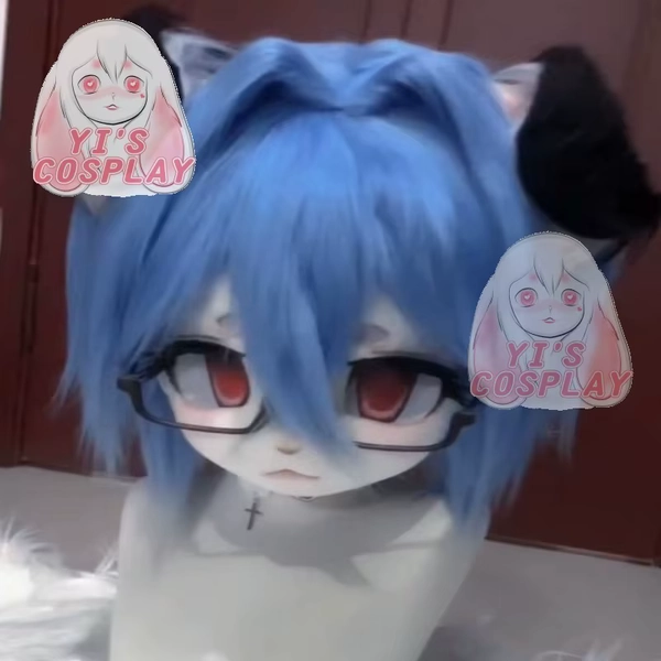 Tête de Fursuit personnalisée Yis pour cosplay, tête de Kigurumi faite à la main, casque de Fursuit Kemono, tête de bête