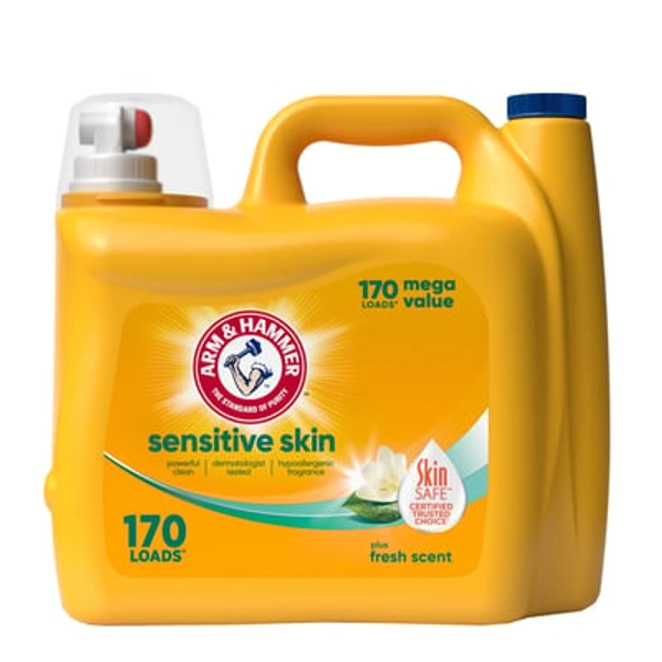 ARM & HAMMER Sensitive Skin Plus Fresh Scent, 170 Loads Liquid Laundry Detergent, 170 fl oz