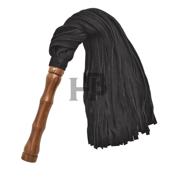 50 Falls Suede Leather Flogger - Handmade With Wood Handle, Real Cowhide - Etsy