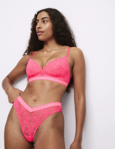 Cleo Lace Non Wired Plunge Bra Set A-E